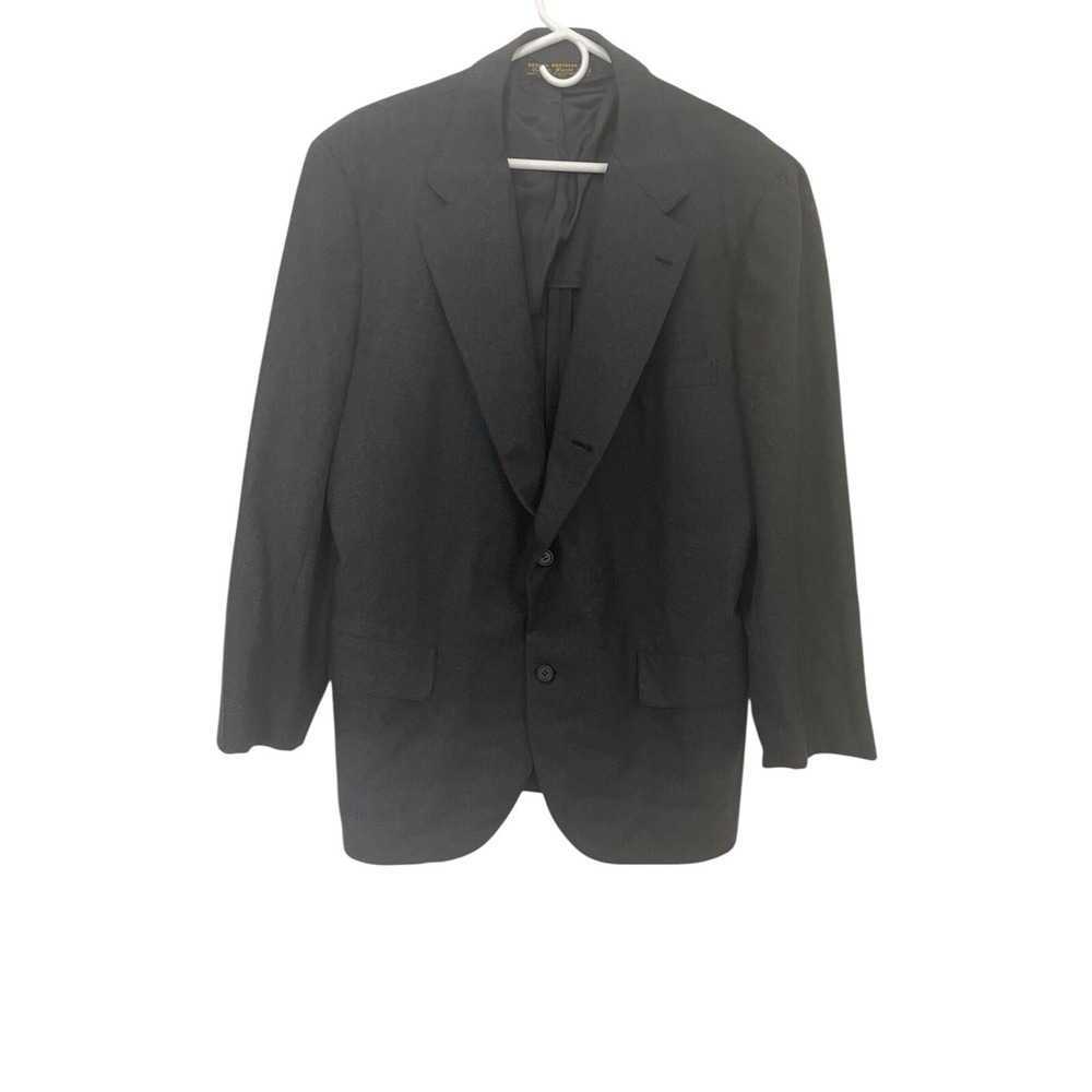 Vintage Brooks Brothers Blazer‎ Jacket Mens 41R Golden Fleece Charcoal Wool USA